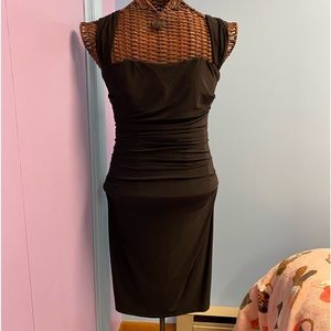 LAUNDRY Shelli Segal Los Angeles BLACK Cocktail Formal Fitted Dress Size 6